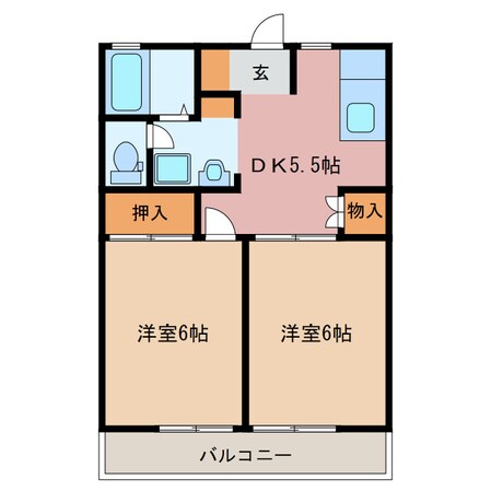 ハピネス三田の物件間取画像